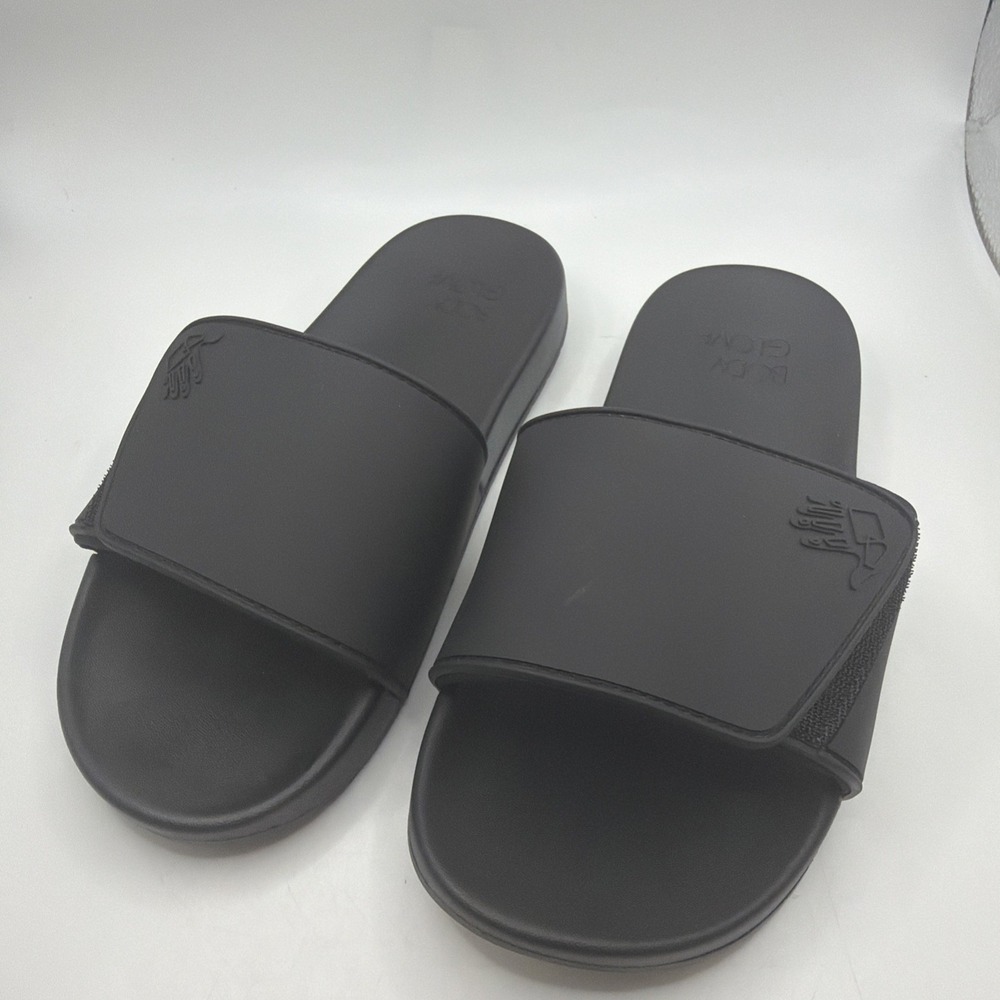 Body Glove Kids Comfort Slides Youth XL Black Adjustable Strap New Box